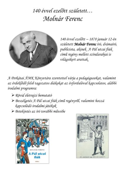 140 éve született Molnár Ferenc
