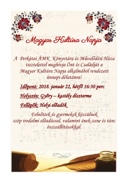 Magyar Kultúra Napja plakát végleges